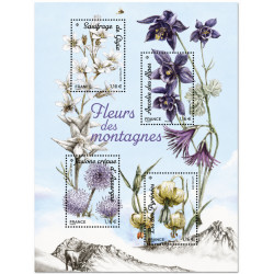 Feuillet de 4 timbres Fleurs des montagnes N°F5652 neuf**.