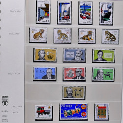 Collection timbres d'Allemagne de l'Est (DDR) 1977-1999 neufs** en 5 albums.