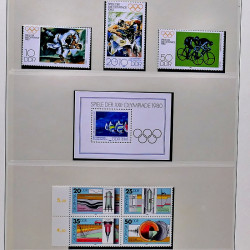 Collection timbres d'Allemagne de l'Est (DDR) 1977-1999 neufs** en 5 albums.