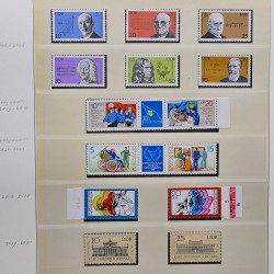 Collection timbres d'Allemagne de l'Est (DDR) 1977-1999 neufs** en 5 albums.