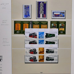 Collection timbres d'Allemagne de l'Est (DDR) 1977-1999 neufs** en 5 albums.