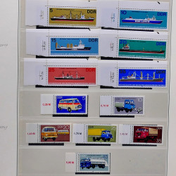 Collection timbres d'Allemagne de l'Est (DDR) 1977-1999 neufs** en 5 albums.