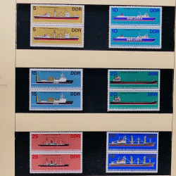 Collection timbres d'Allemagne de l'Est (DDR) 1977-1999 neufs** en 5 albums.