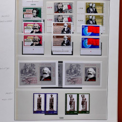 Collection timbres d'Allemagne de l'Est (DDR) 1977-1999 neufs** en 5 albums.