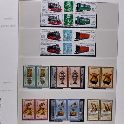 Collection timbres d'Allemagne de l'Est (DDR) 1977-1999 neufs** en 5 albums.