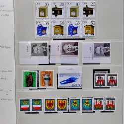 Collection timbres d'Allemagne de l'Est (DDR) 1977-1999 neufs** en 5 albums.