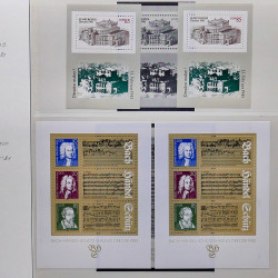Collection timbres d'Allemagne de l'Est (DDR) 1977-1999 neufs** en 5 albums.