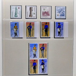 Collection timbres d'Allemagne de l'Est (DDR) 1977-1999 neufs** en 5 albums.