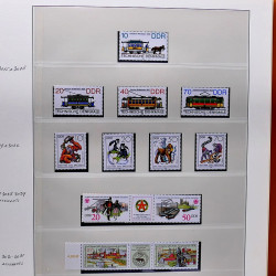Collection timbres d'Allemagne de l'Est (DDR) 1977-1999 neufs** en 5 albums.