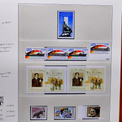 Collection timbres d'Allemagne de l'Est (DDR) 1977-1999 neufs** en 5 albums.