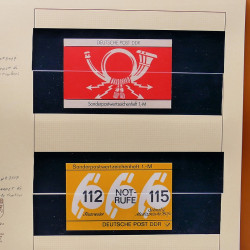 Collection timbres d'Allemagne de l'Est (DDR) 1977-1999 neufs** en 5 albums.