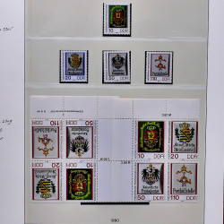 Collection timbres d'Allemagne de l'Est (DDR) 1977-1999 neufs** en 5 albums.