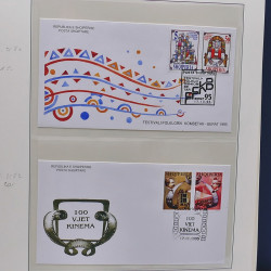 Collection enveloppes premier jour (FDC) d'Albanie 1986-1999 en 3 albums.