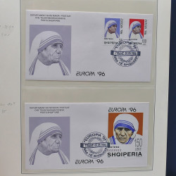 Collection enveloppes premier jour (FDC) d'Albanie 1986-1999 en 3 albums.