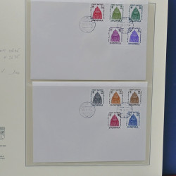 Collection enveloppes premier jour (FDC) d'Albanie 1986-1999 en 3 albums.