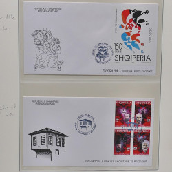 Collection enveloppes premier jour (FDC) d'Albanie 1986-1999 en 3 albums.