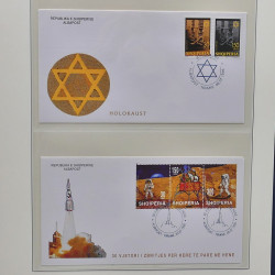 Collection enveloppes premier jour (FDC) d'Albanie 1986-1999 en 3 albums.