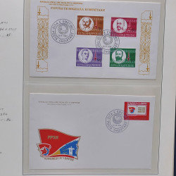 Collection enveloppes premier jour (FDC) d'Albanie 1986-1999 en 3 albums.