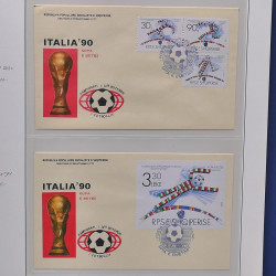 Collection enveloppes premier jour (FDC) d'Albanie 1986-1999 en 3 albums.