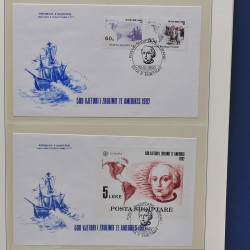 Collection enveloppes premier jour (FDC) d'Albanie 1986-1999 en 3 albums.
