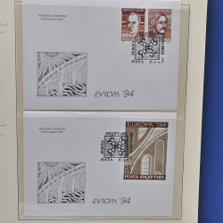 Collection enveloppes premier jour (FDC) d'Albanie 1986-1999 en 3 albums.