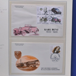 Collection enveloppes premier jour (FDC) d'Albanie 1986-1999 en 3 albums.