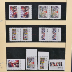 Collection timbres d'Albanie neufs** en double 1982-1999 en 4 albums.