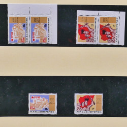 Collection timbres d'Albanie neufs** en double 1982-1999 en 4 albums.