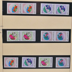 Collection timbres d'Albanie neufs** en double 1982-1999 en 4 albums.