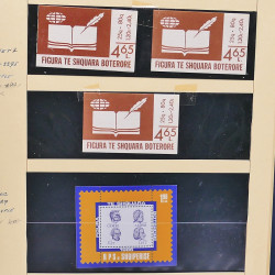 Collection timbres d'Albanie neufs** en double 1982-1999 en 4 albums.