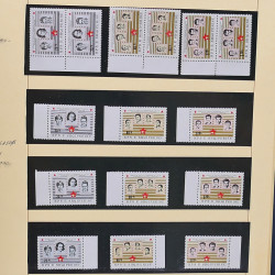 Collection timbres d'Albanie neufs** en double 1982-1999 en 4 albums.