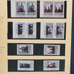 Collection timbres d'Albanie neufs** en double 1982-1999 en 4 albums.