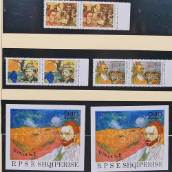 Collection timbres d'Albanie neufs** en double 1982-1999 en 4 albums.