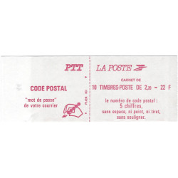 Carnet de 10 timbres Liberté de Delacroix N°2427-C1b.