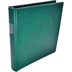 Reliure Lindner garni de 16 feuilles à 3 bandes pour carnets de timbres.