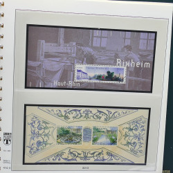 Reliure Lindner avec feuilles préimprimées France blocs souvenirs 2013-2015.