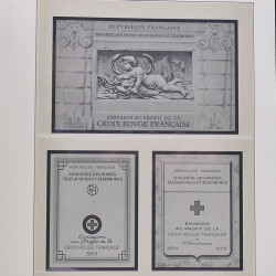 Reliure Lindner avec feuilles préimprimées France carnets Croix-Rouge 1952-1983carnet.