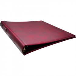 Reliure Regular Lindner bordeaux à 18 anneaux.