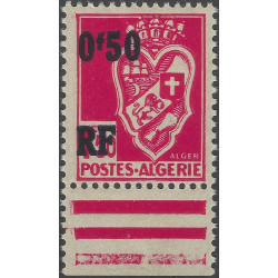 Algérie timbre N°247b bdf double surcharge neuf**.