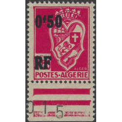 Algérie timbre N°247b bdf double surcharge neuf**.