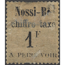 Nossi-Bé timbre taxe N°6b variété surcharge au verso neuf*, R.