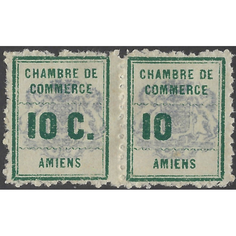 Timbre de grève Amiens N°1a tenant à normal neuf*.