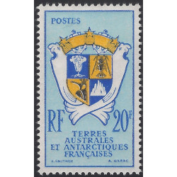 Armoiries timbre T.A.A.F. N°15 neuf**.