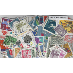 Yougoslavie 500 timbres de collection tous différents.