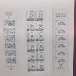 Album Lindner avec feuilles préimprimées France 1984-1989.