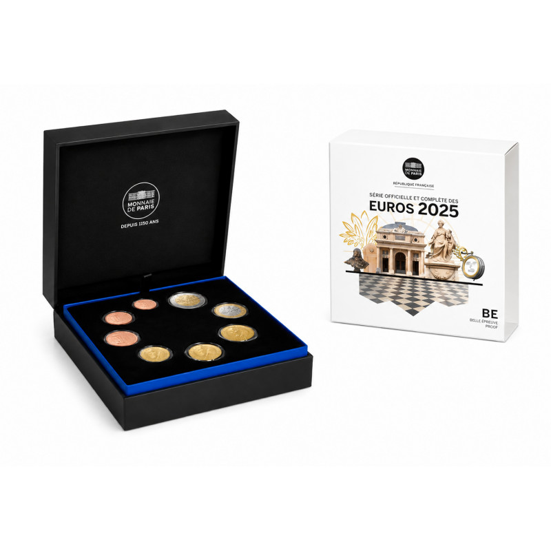 Coffret série monnaies euro France 2025 BE - Monnaie de Paris.