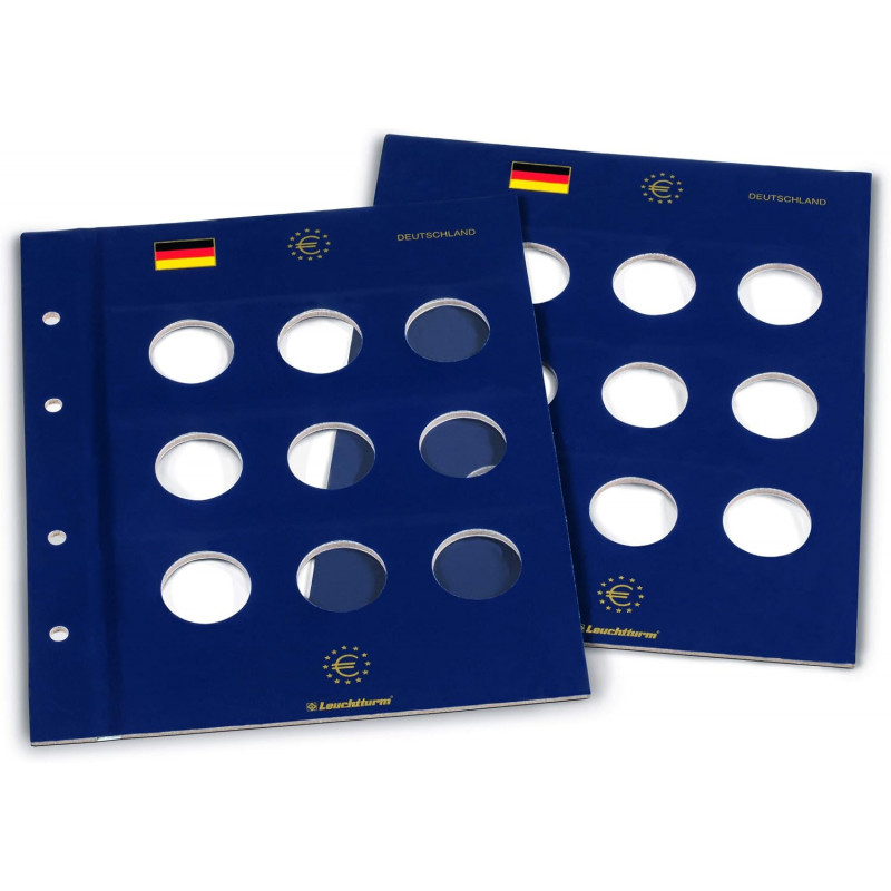 Feuilles numismatiques Vista pour pièces commémoratives allemandes 10-20-25 euros.