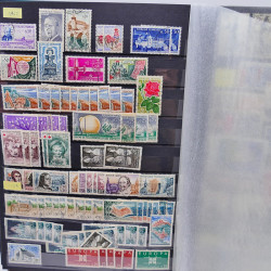Lot massif de timbres de France oblitérés en 12 albums.