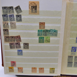 Lot massif de timbres de France oblitérés en 12 albums.