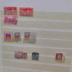 Lot massif de timbres de France oblitérés en 12 albums.